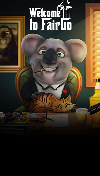 Fair Go welcome bonus artwork with Kev the koala
